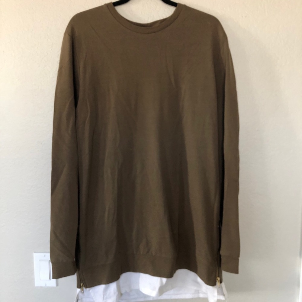 Asos Layered Sweatshirt with Side-Zips